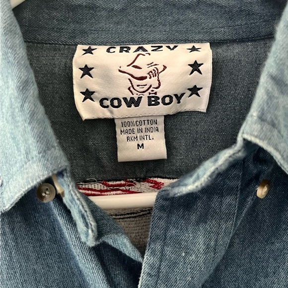 Crazy Cowboy Dale Earnhardt Denim Shirt, Size: Medium - Picture 3 of 5